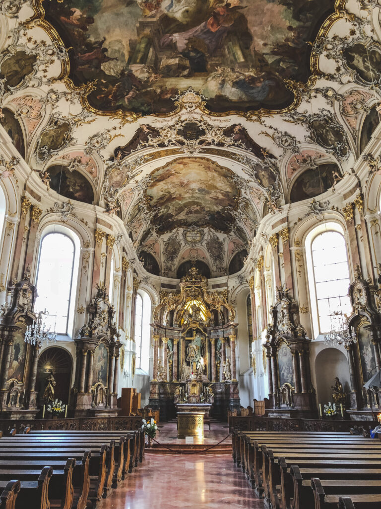 Augustinerkirche is a beautiful baroque church in Mainz that was untouched in WWII