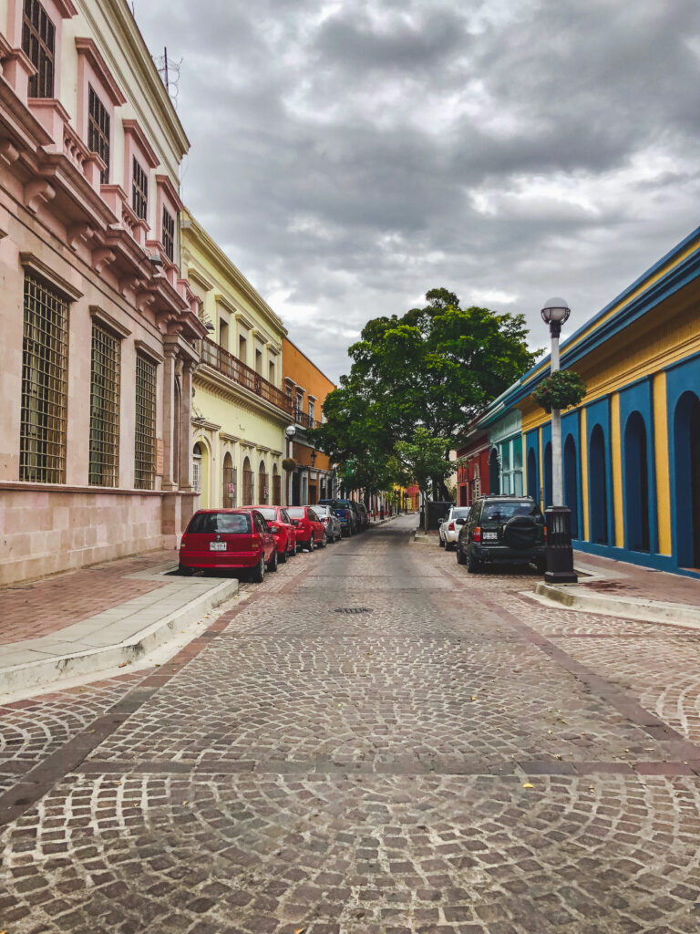 The historic district of Old Mazatlán is full of colourful buildings and cobblestone streets