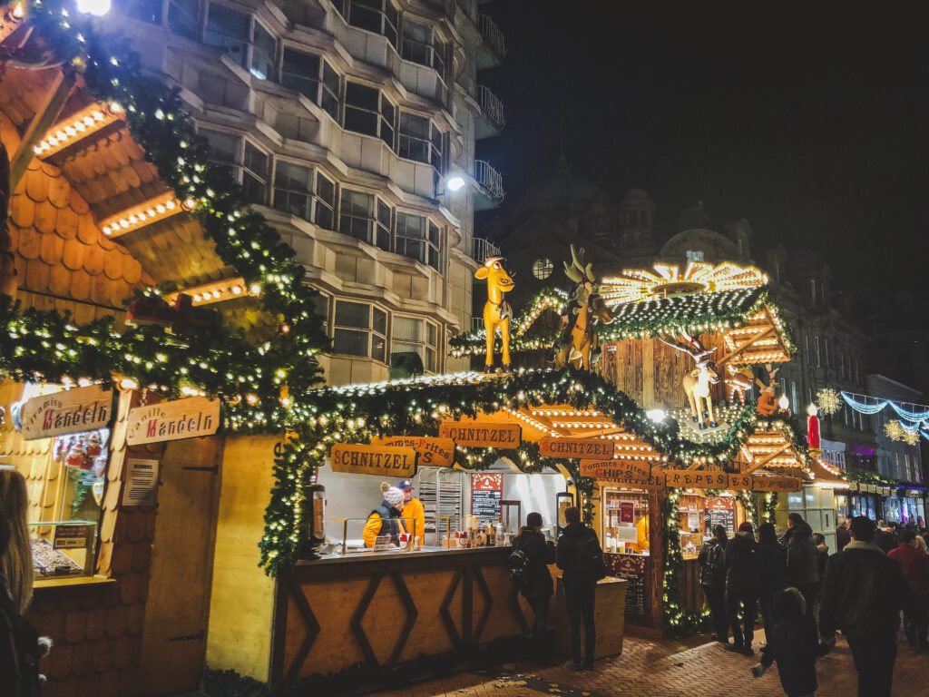 It's the largest Weihnachtsmarkt in the UK and many of its food, drink, and craft stalls come from Birmingham's sister-city of Frankfurt