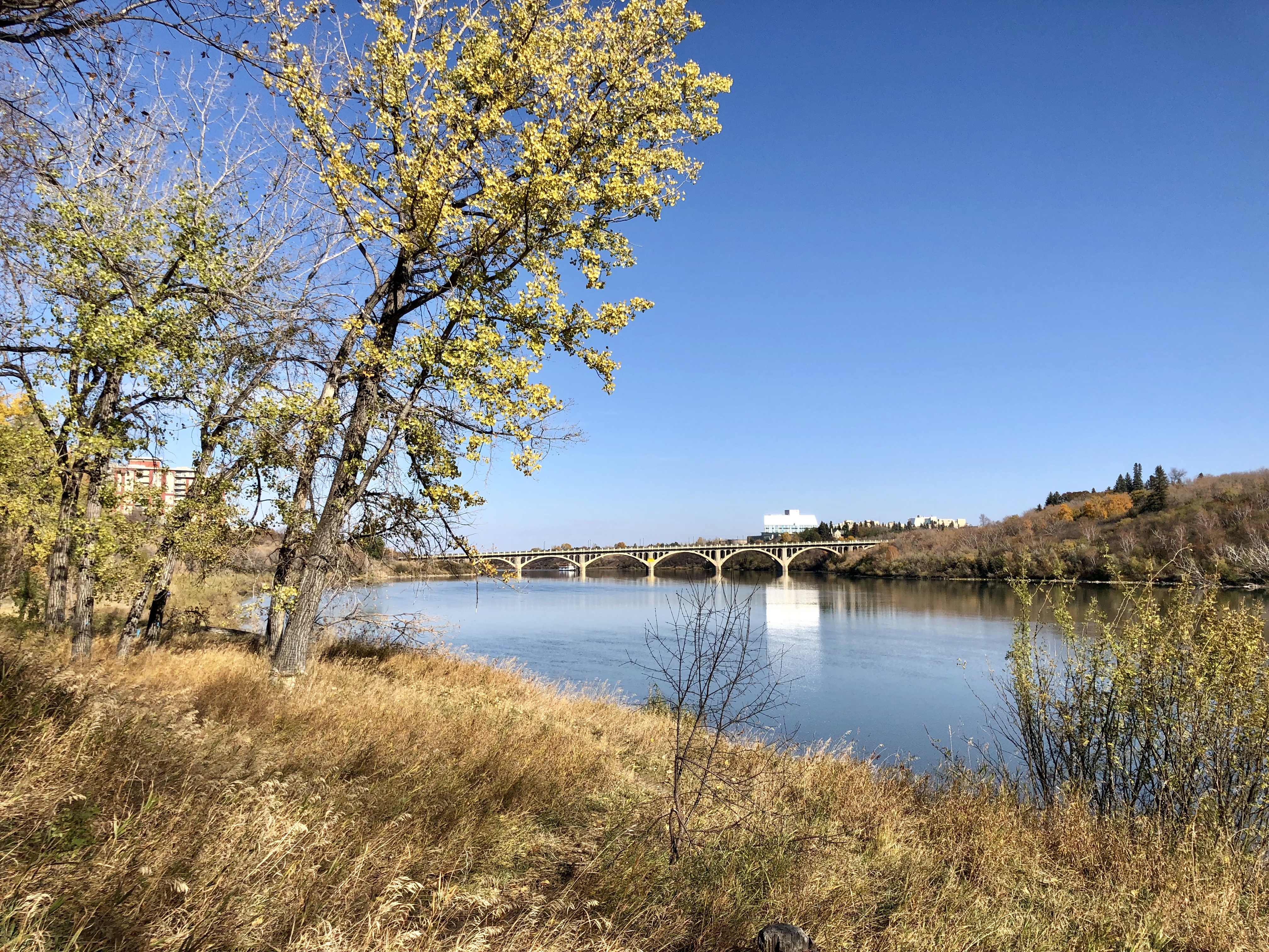 The South Saskatchewan River in central Saskatoon