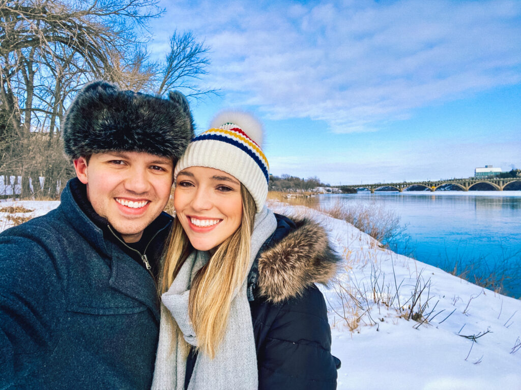 Enjoying winter in Saskatoon with my fiance