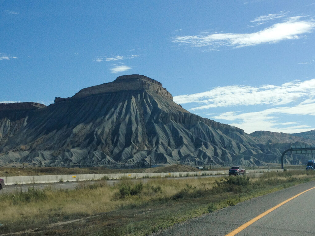 Mt. Garfield looking over the valley towards Grand Junction and Palisade