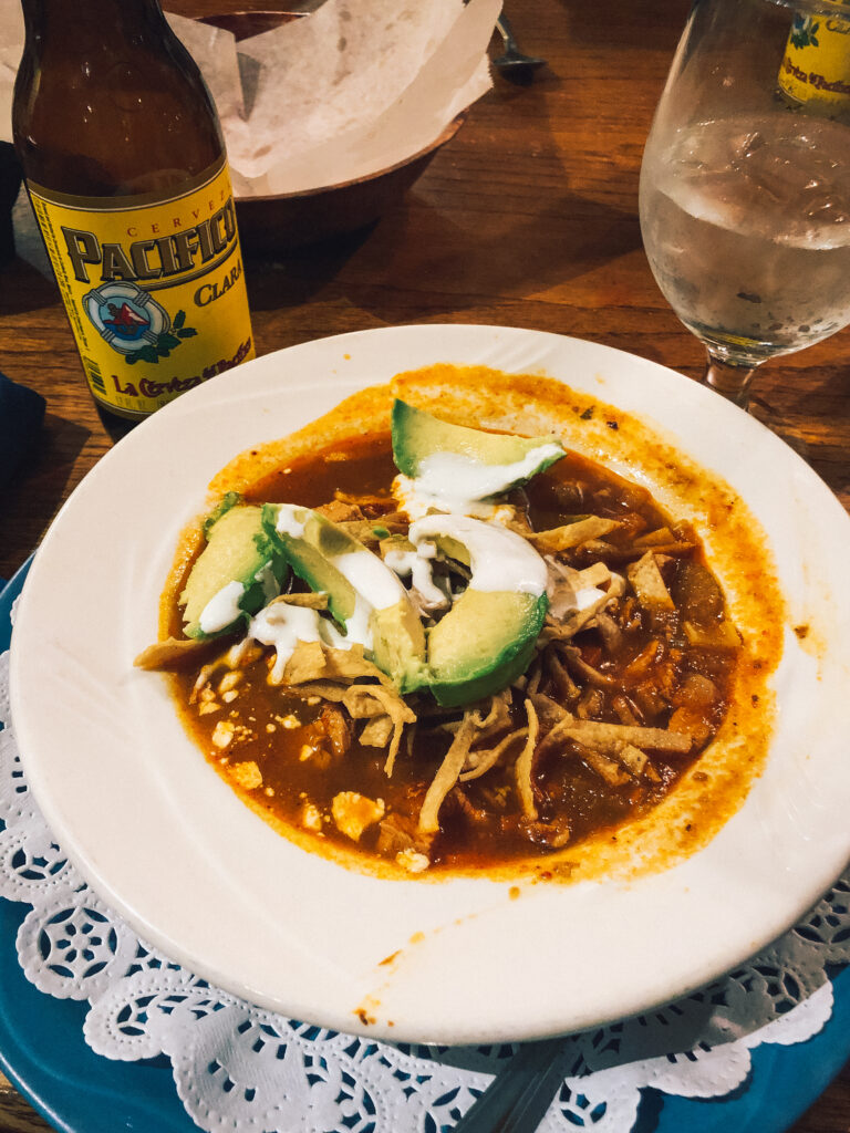 Tortilla soup at Las Casuelas Nuevas