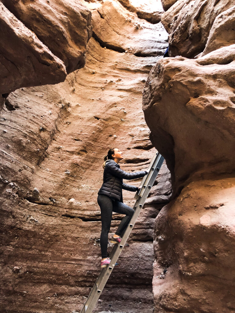 Hiking the ladder canyon hike in Mecca