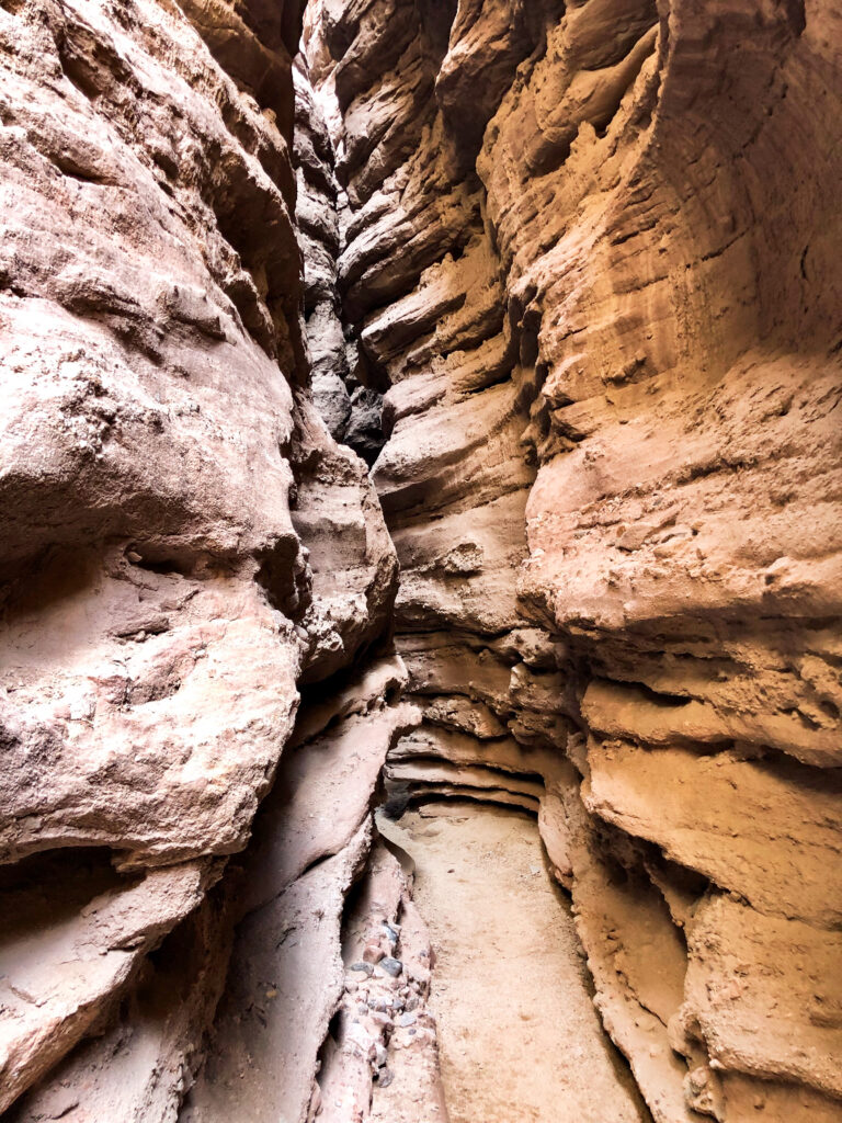 Slot canyons along the San Andreas Fault