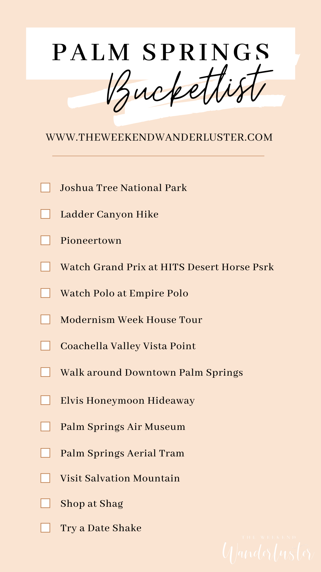 1 week in palm springs california the weekend wanderluster
