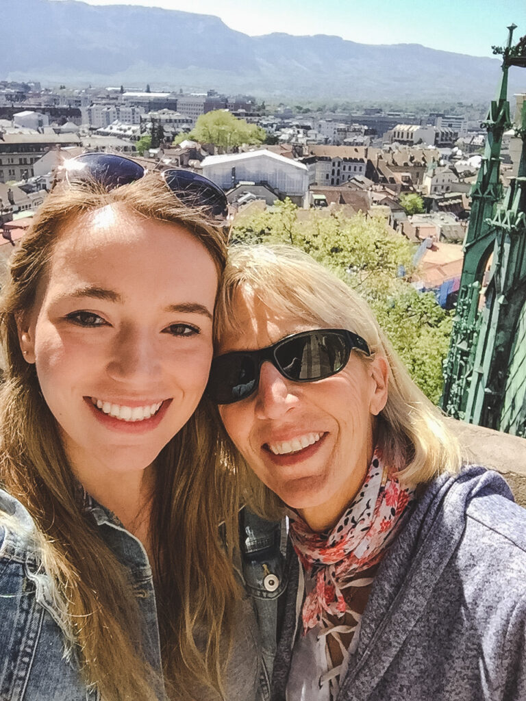 Exploring Geneva with my mom!