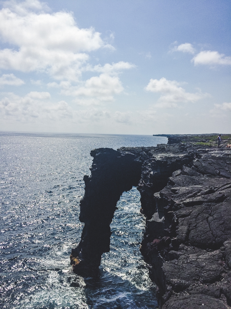 This sea arch can be found at the end of Chain of Craters road on the Big Island of Hawaii