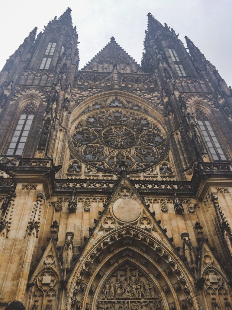 Built over a time span of almost 600 years, St. Vitus Cathedral is the most religious and culturally prevalent cathedral in Czech history. It houses treasures from the 14th century and the tombs of St. Wenceslas, St. Vitus, and Charles IV. The foundation stone was originally laid in 1344 by Emperor Charles IV.