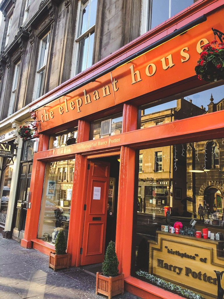 The Elephant House is the self-proclaimed "birthplace of Harry Potter." Legend has it that back in the 1990’s when writing Harry Potter and the Philosopher’s Stone, J.K. Rowling would frequent The Elephant House for their free heating and cozy atmosphere.