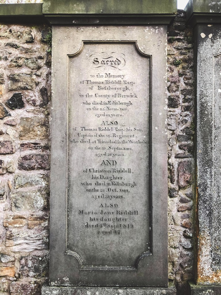 Greyfriars Kirkyard is Edinburgh's most famous cemetery. Many famous Edinburgh names are buried here including the inspiration of JK Rowling's famous villain Voldemort. Rowling is said to have been inspired by the grave of 19th-century gentleman Thomas Riddell, who died in 1806.