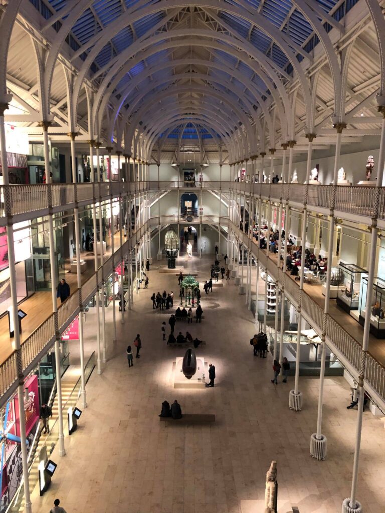 The National Museum of Scotland is spread between two buildings: one modern and one Victorian.