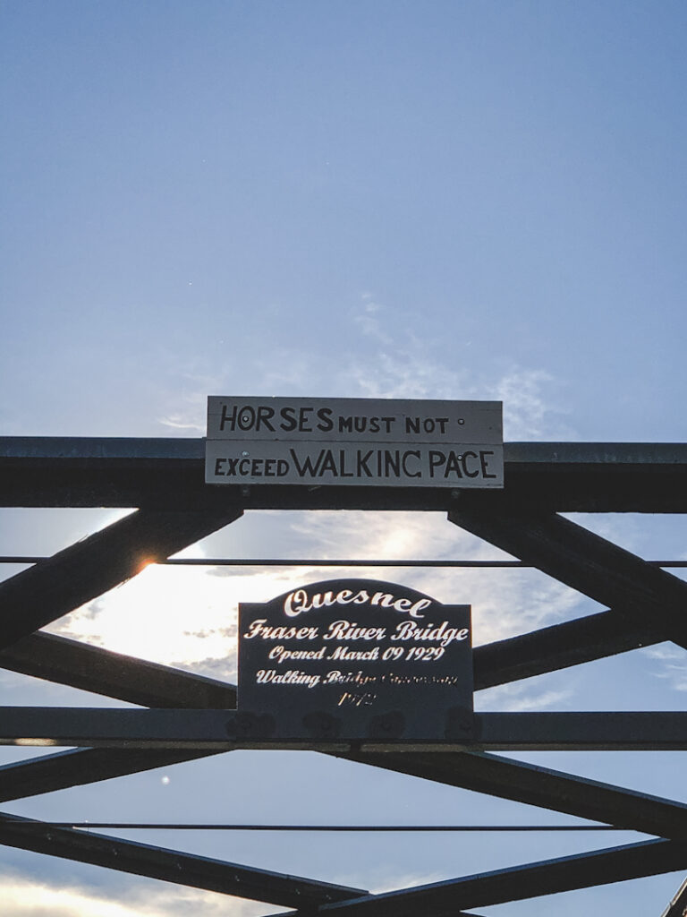 Historic Quesnel Footbridge in the BC Cariboo